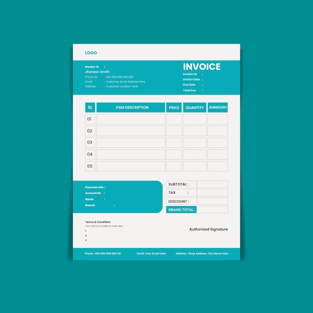 vector flat design driving school invoiceVector electrician invoice vector minimal invoice design