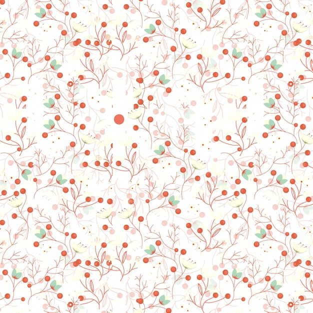 vector floral background with pattern style hand drawn leaves and roses pattern