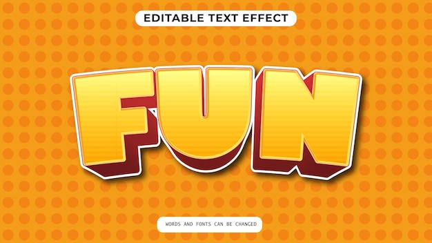 vector fun editable 3d text effect style