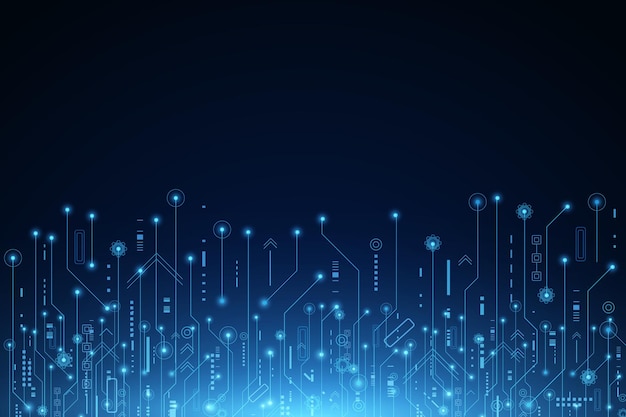 vector futuristic technology background , electronic motherboard , communication and engineering concept