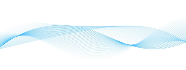 vector futuristic wavy lines flowing smooth curve colorful gradient purple blue on white background
