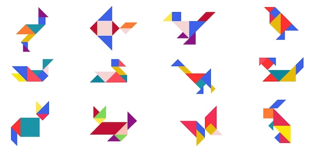 Vector geometric colourful animal