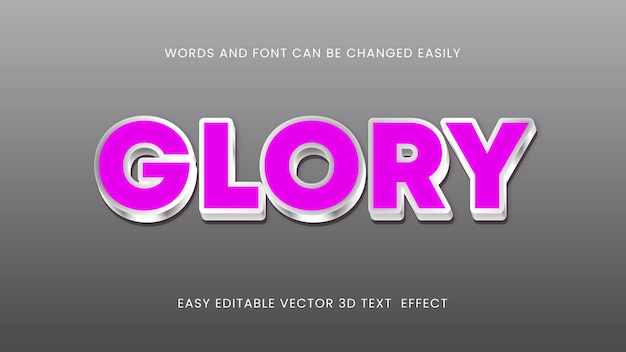 vector glory editable  text effect design