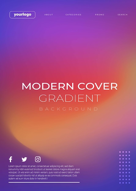 vector gradient covers dynamic background templates with modern abstract design