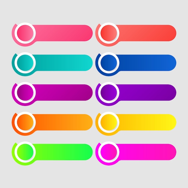 vector gradient process infographic on white