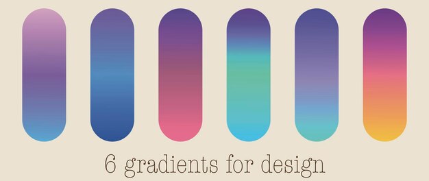 Vector gradient. Suitable for design. Multicolored set. Texture in minimal style for your art.