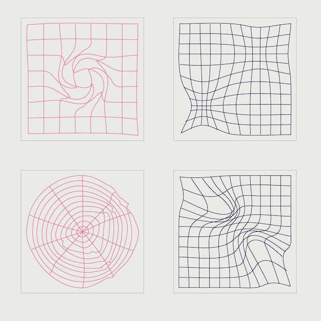 vector graphic assets set trendy geometric postmodern figures modern abstract forms