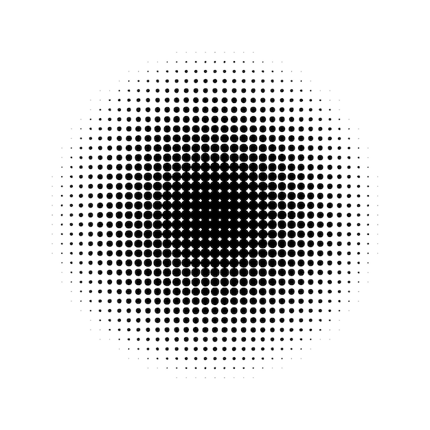 vector halftone circle effect