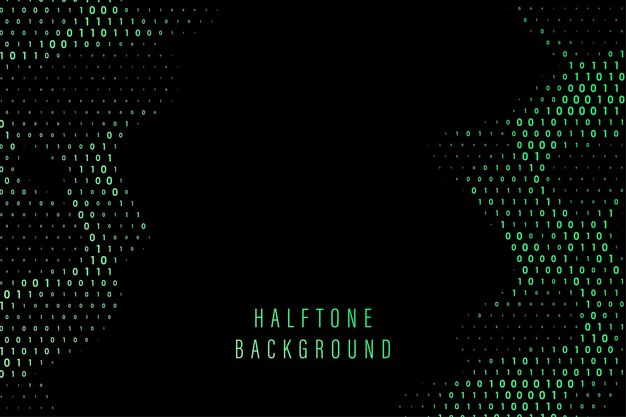 Vector Halftone Pattern Smooth Curved Border Abstract Background