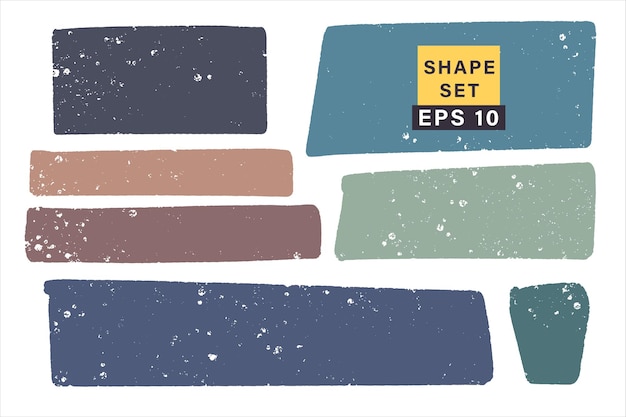 Vector hand drawn various geometric shapes set for backdrops Colorful artistic hand drawn backgrounds