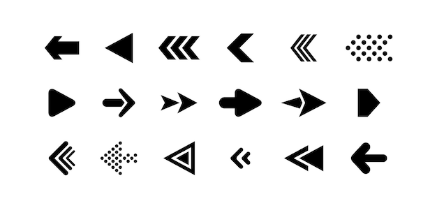 Vector Icons Arrow Arrows black
