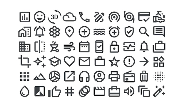 Vector icons big universal set