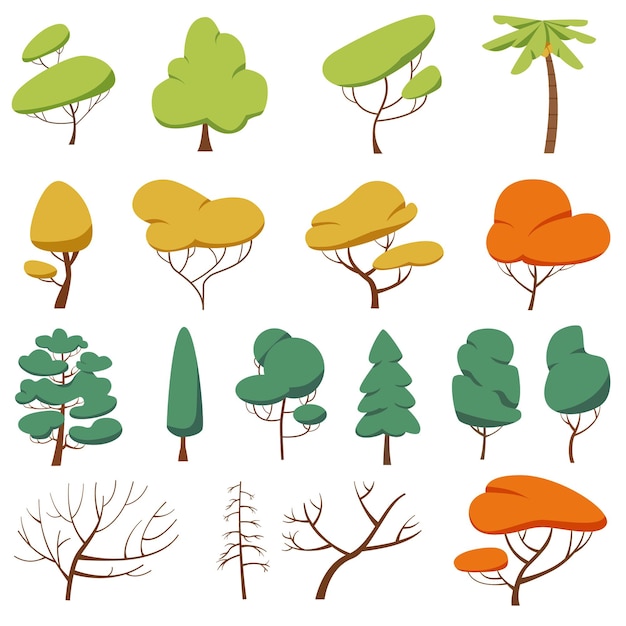 Vector Illustration abstract forest trees