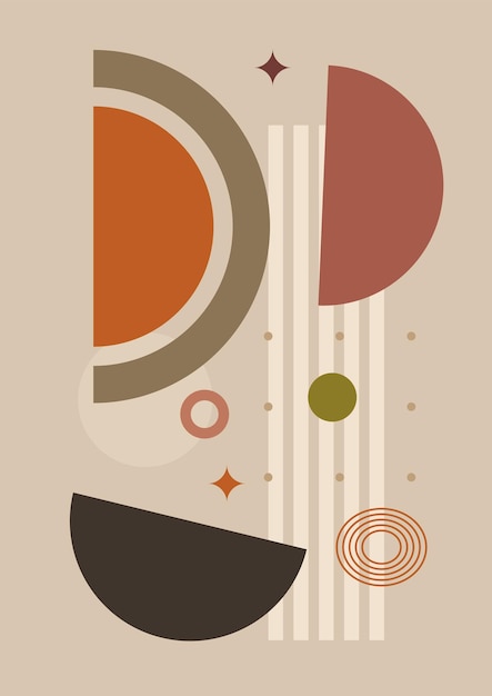 vector illustration abstract poster set contemporary backgrounds mid century wall decor design elements for book cover page template print card brochure magazine poster 60s 70s graphic