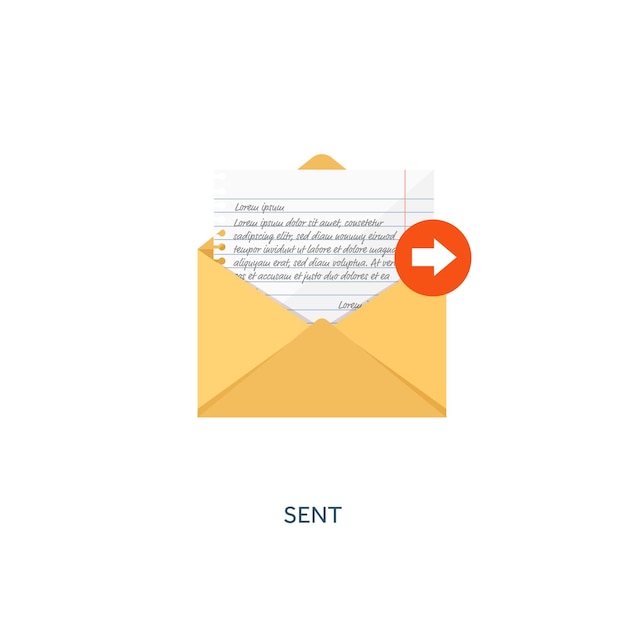 vector illustration flat background with letter emailing concept background spam sms writing