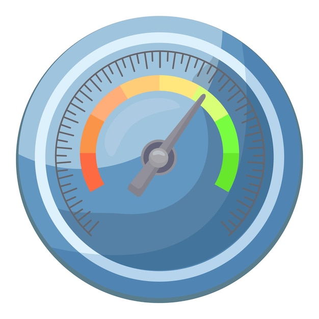Vector illustration of a modern speedometer gauge