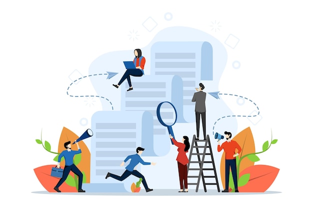 vector illustration of a successful team or an ordinary development or payment process
