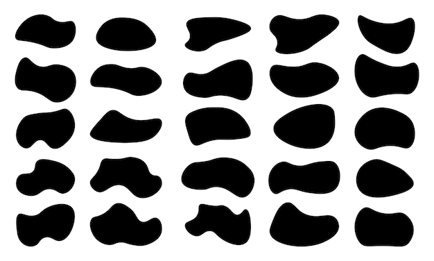 Vector illustration of black abstract wave shape on white background