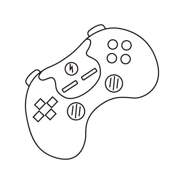 Vector illustration of joystick gamepad for video games Isolated on a white background