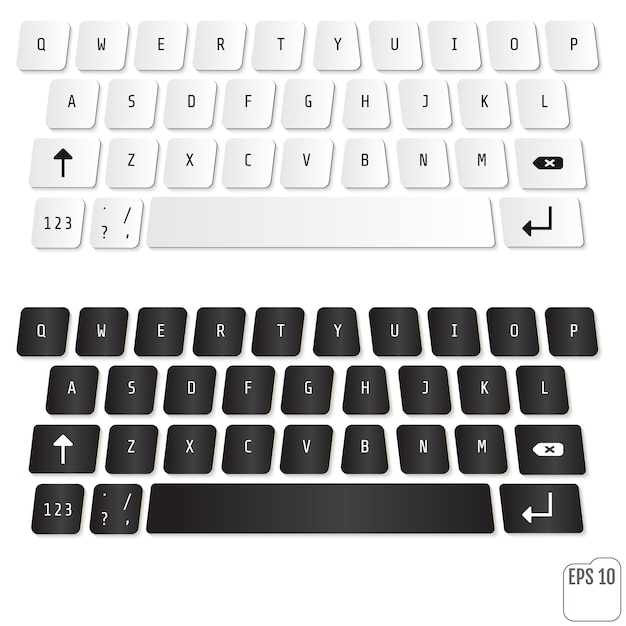 Vector illustration of modern laptop keyboardsxAxA