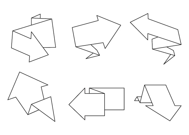 Vector Illustration Of Origami Ribbons