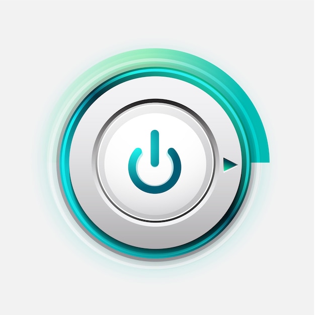 Vector illustration of power button