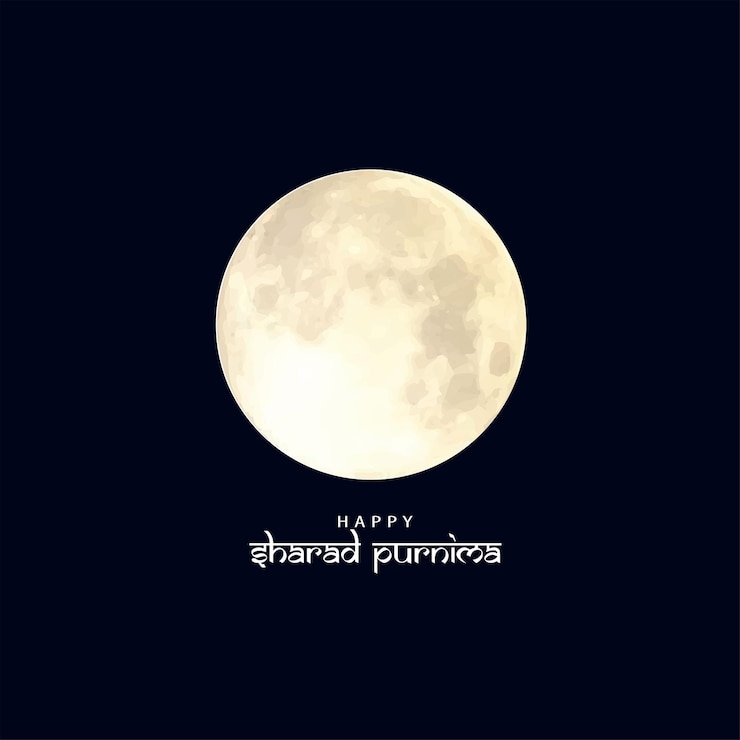 Vector vector illustration of sharad purnima which is a harvest festival celebrated on the full moon day
