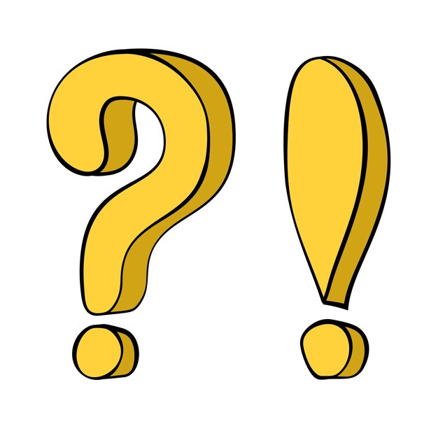 Vector illustration of text marks