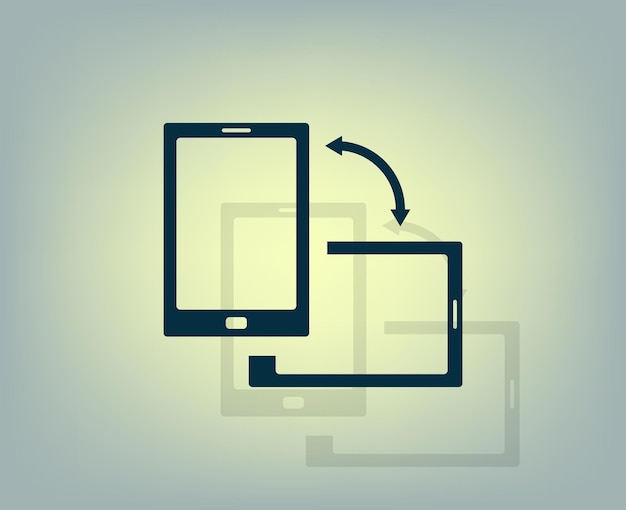 vector illustration on a gray background with a gradient