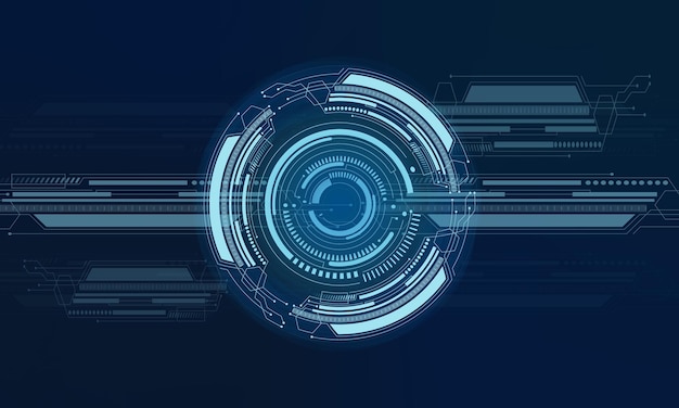vector illustrations of futuristic digital tech architecture abstract blue hi tech