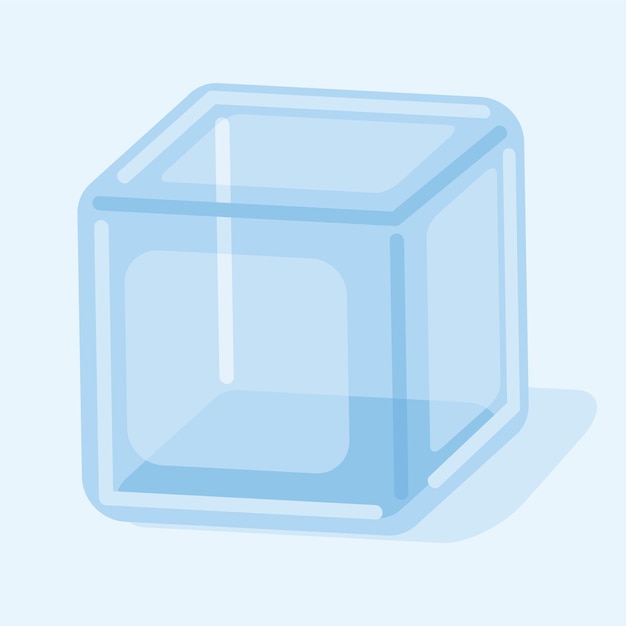 Vector Image Of An Ice Cube Isolated On Transparent Background