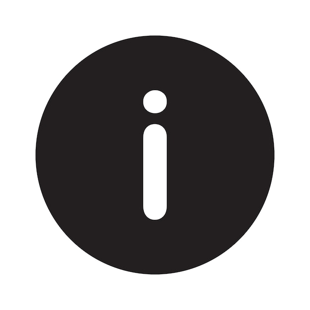 Vector Info Symbol Icon Black And White