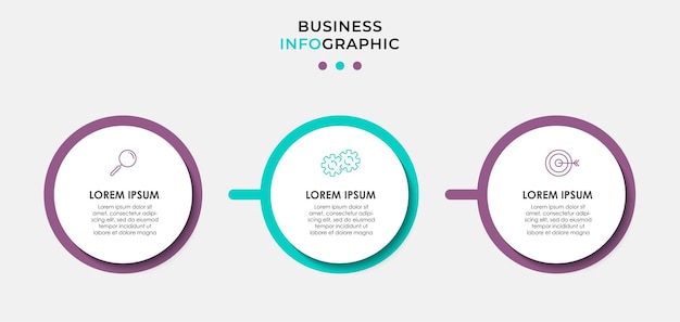 vector infographic design business template with icons and 3 three options or steps