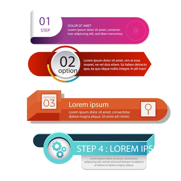 vector infographic design template with 3 options or steps