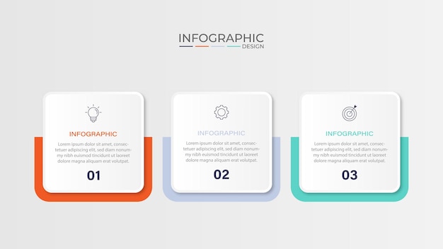 vector infographic design template with 3 options or steps