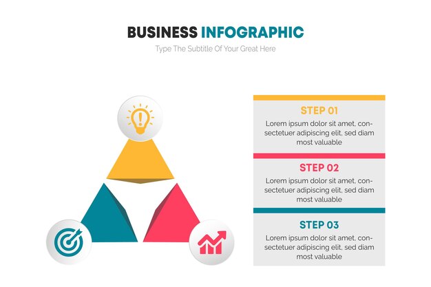 vector infographic template with 3d paper label