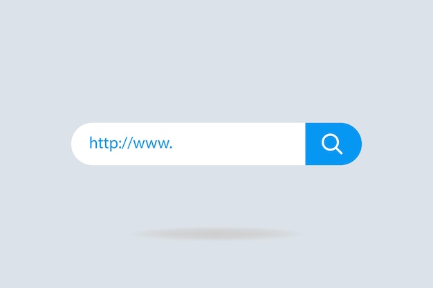 Vector internet browser search engine search bar for ui mobile app search address and navigation bar