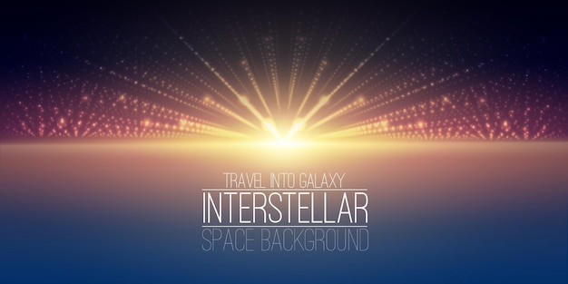 vector interstellar space background cosmic galaxy illustration background with nebula stardust and