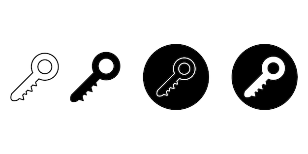 Vector key for web and app design. Padlock, lock. Secure door button.