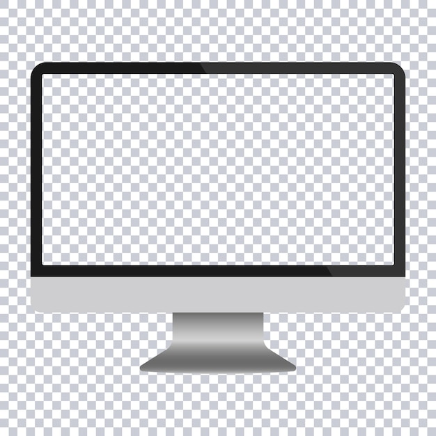 Vector laptop isolated on white background with transparent shadow Transparent background
