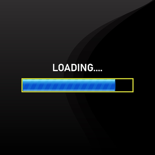 vector Loading bar on black background