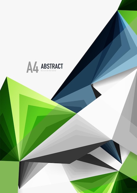 vector low poly style 3d triangle line