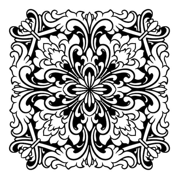 Vector Luxury ornament floral vector Illustration