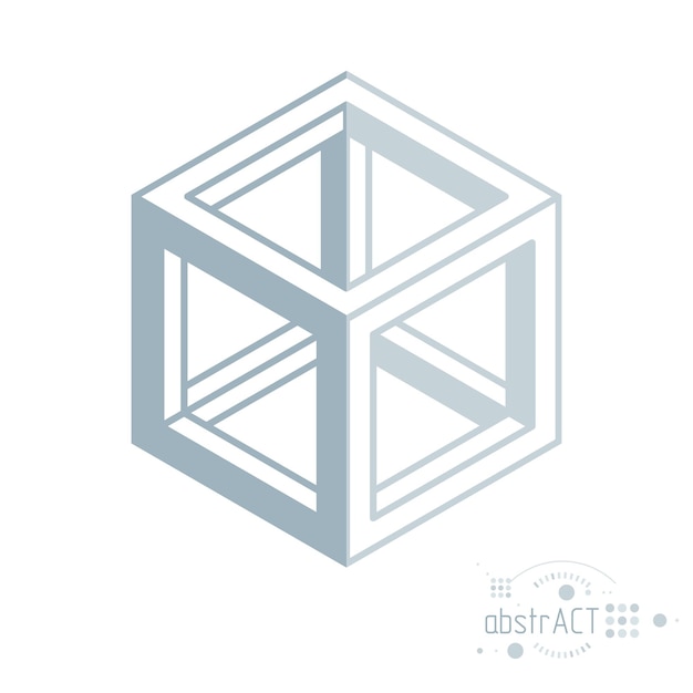 Vector modern geometric artistic graphic composition can be used as template and layout. Abstract technical background with graphic shape, hexagon.