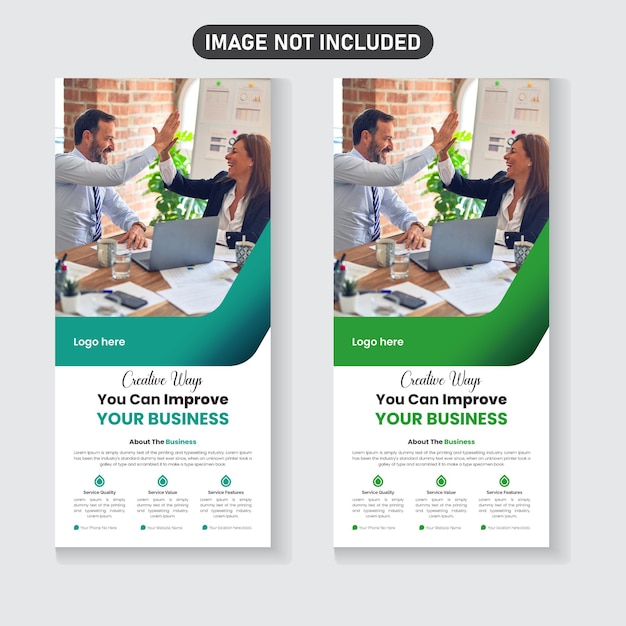 Vector modern roll up banner template