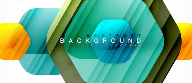 vector multicolored hexagons geometric abstract background