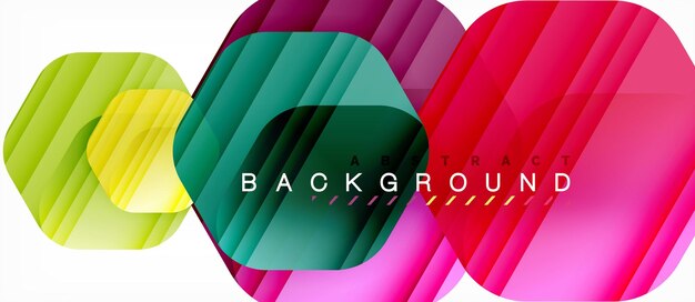 vector multicolored hexagons geometric abstract background