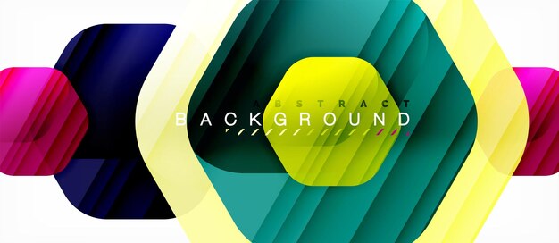vector multicolored hexagons geometric abstract background