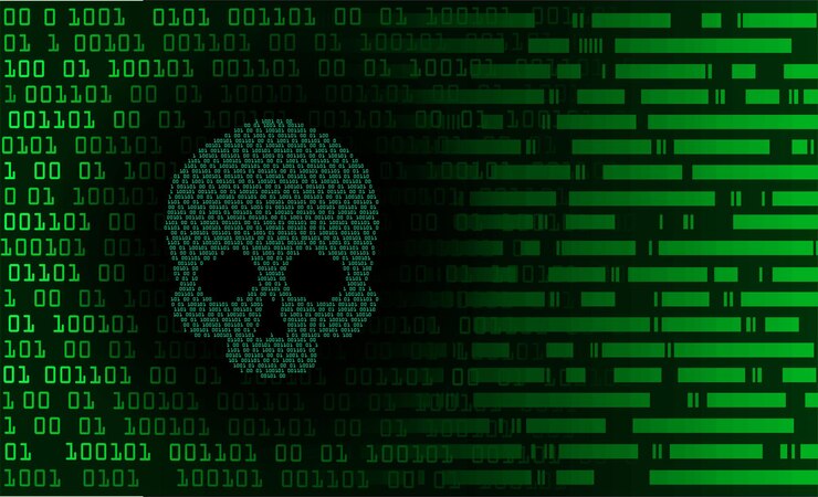 Vector vector nền tấn công của hacker mạng đầu lâu