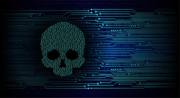 vector nền tấn công của hacker mạng đầu lâu